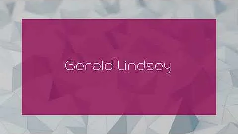 Gerald Lindsey Photo 29