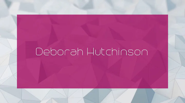 Deborah Hutchinson Photo 27