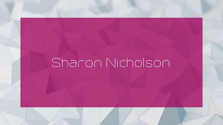 Sharon Nicholson Photo 35