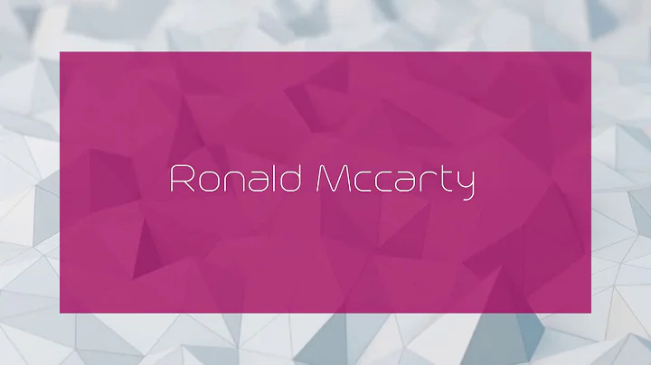 Ronald Mccarty Photo 19