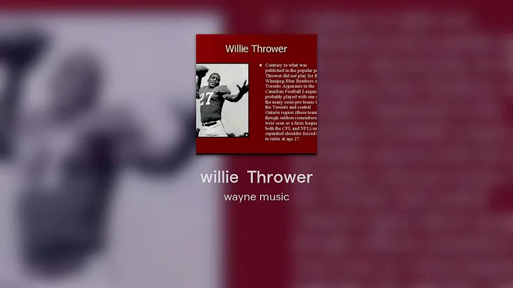 Willie Thrower Photo 12