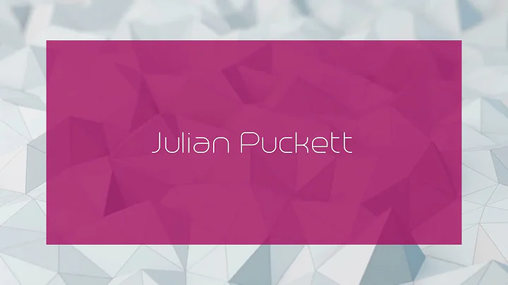 Julian Puckett Photo 5