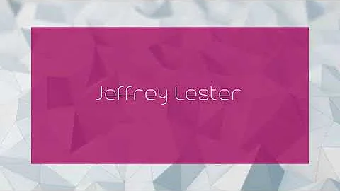 Jeffrey Lester Photo 31