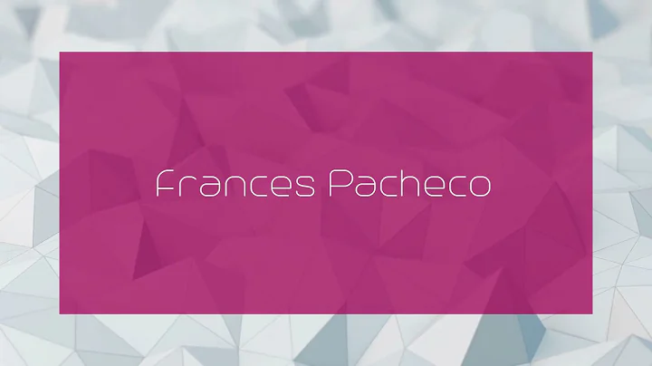 Frances Pacheco Photo 25