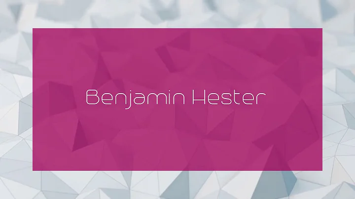 Benjamin Hester Photo 31