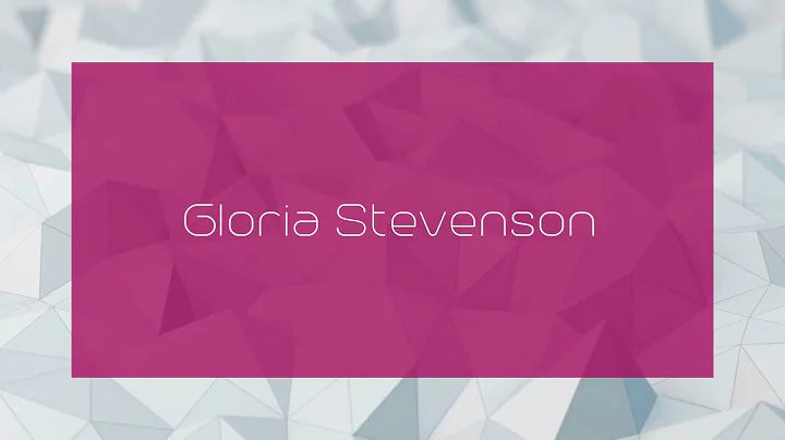Gloria Stevenson Photo 33