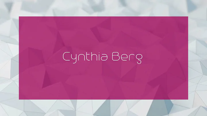 Cynthia Berg Photo 32