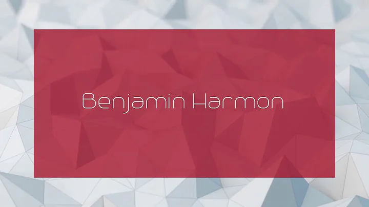 Benjamin Harmon Photo 34