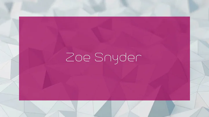 Zoe Snyder Photo 19