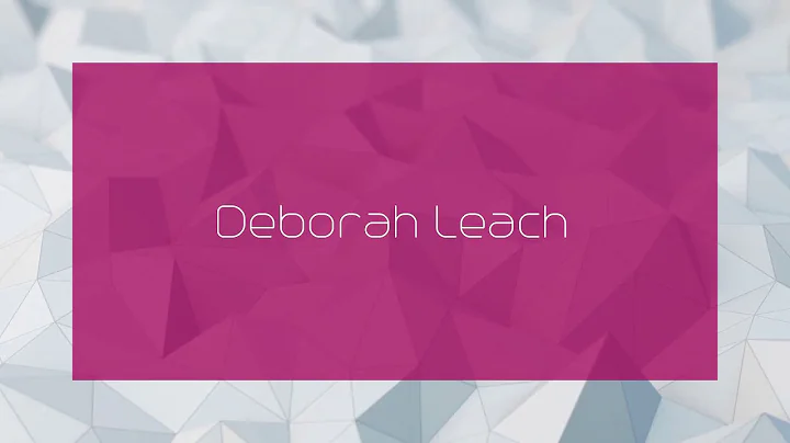 Deborah Leach Photo 25