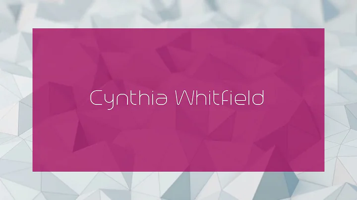 Cynthia Whitfield Photo 26