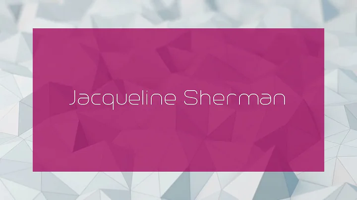Jacqueline Sherman Photo 23