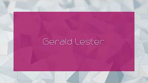 Gerald Lester Photo 25