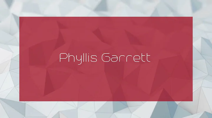 Phyllis Garrett Photo 25