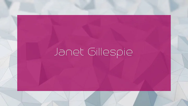 Janet Gillespie Photo 30