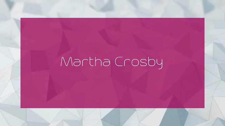Martha Crosby Photo 24