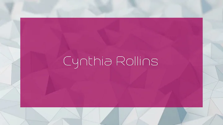 Cynthia Rollins Photo 28