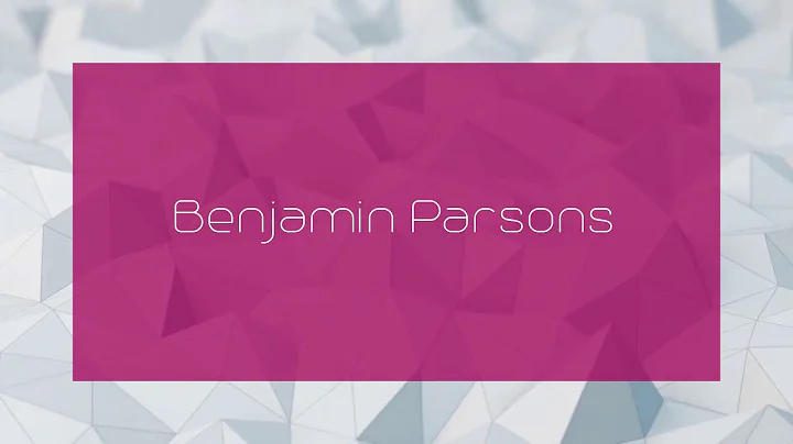 Benjamin Parsons Photo 34