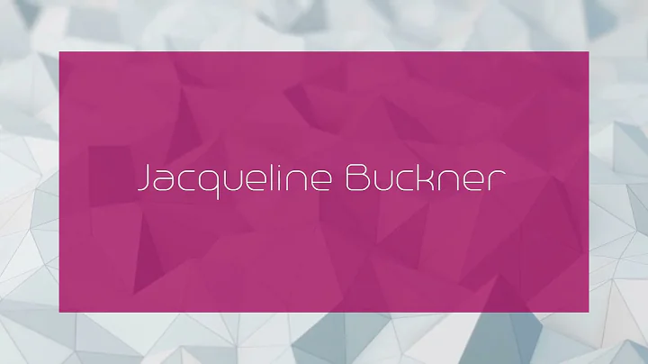 Jacqueline Buckner Photo 14