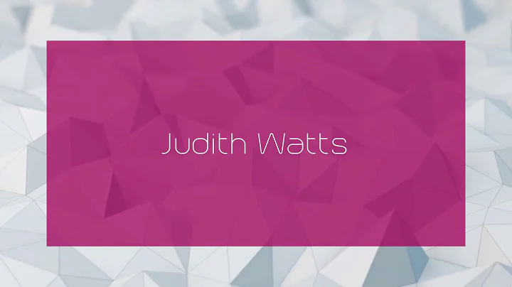 Judith Watts Photo 24