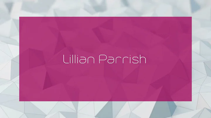 Lillian Parrish Photo 13