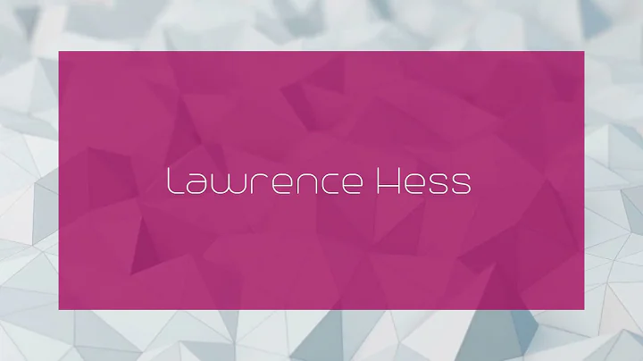 Lawrence Hess Photo 20